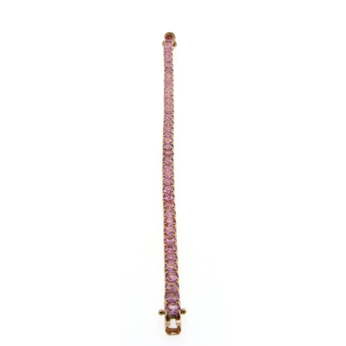 5 Carat Natural Pink Sapphire Rose Gold Tennis Bracelet - Castafiore