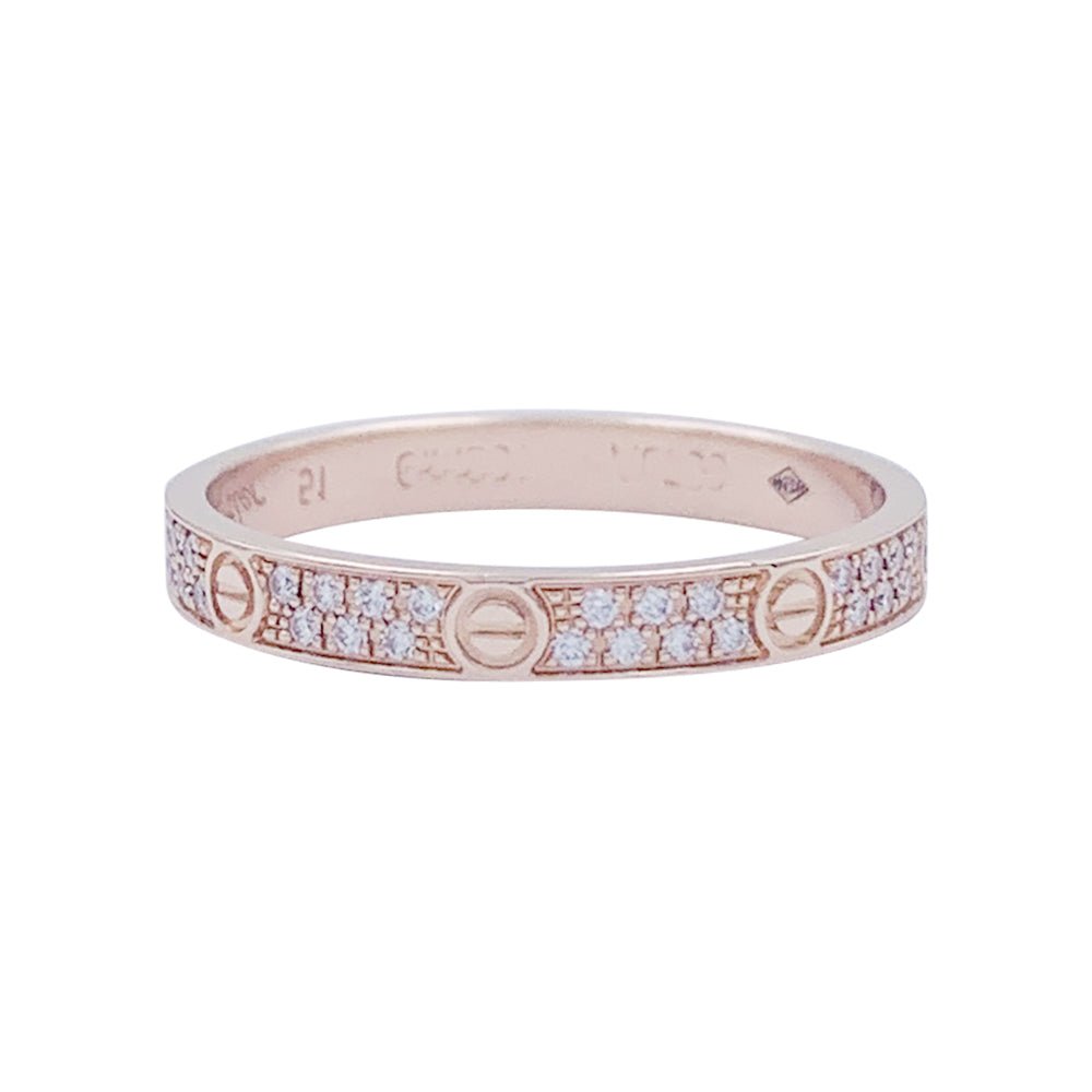 CARTIER “Love” Alliance ring in pink gold and diamonds – Castafiore