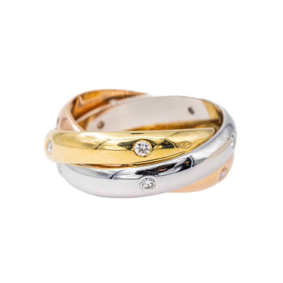 Diamant Bague Cartier Triple Anneaux Bague Trinity Bague En