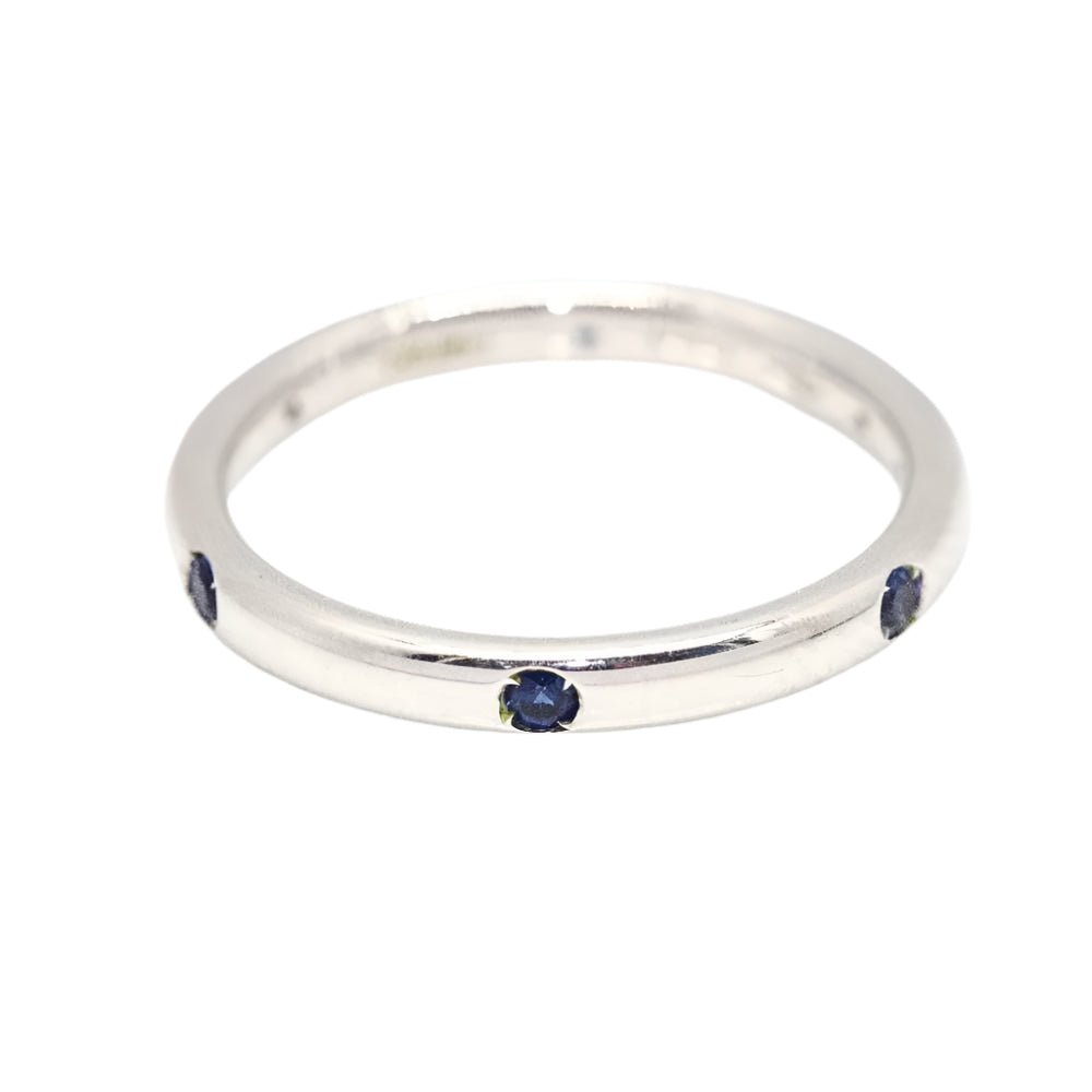 Bague Alliance POMELLATO en or blanc et saphir – Castafiore