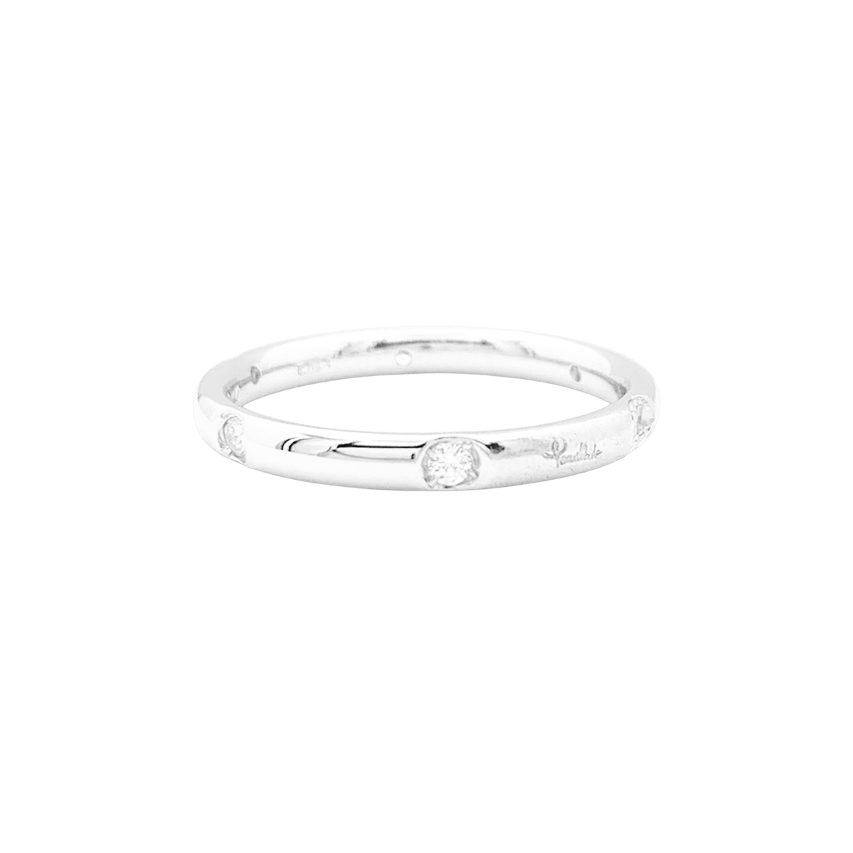 Bague Alliance POMELLATO Lucciole en or blanc et diamants