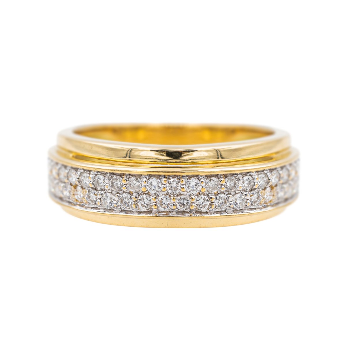 Ring Half alliance Yellow gold Diamond – Castafiore