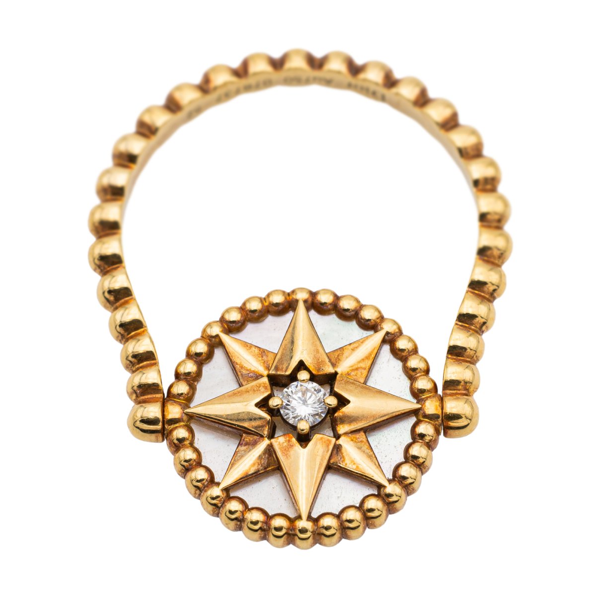 Bague Dior Rose des vents Or jaune Diamant – Castafiore