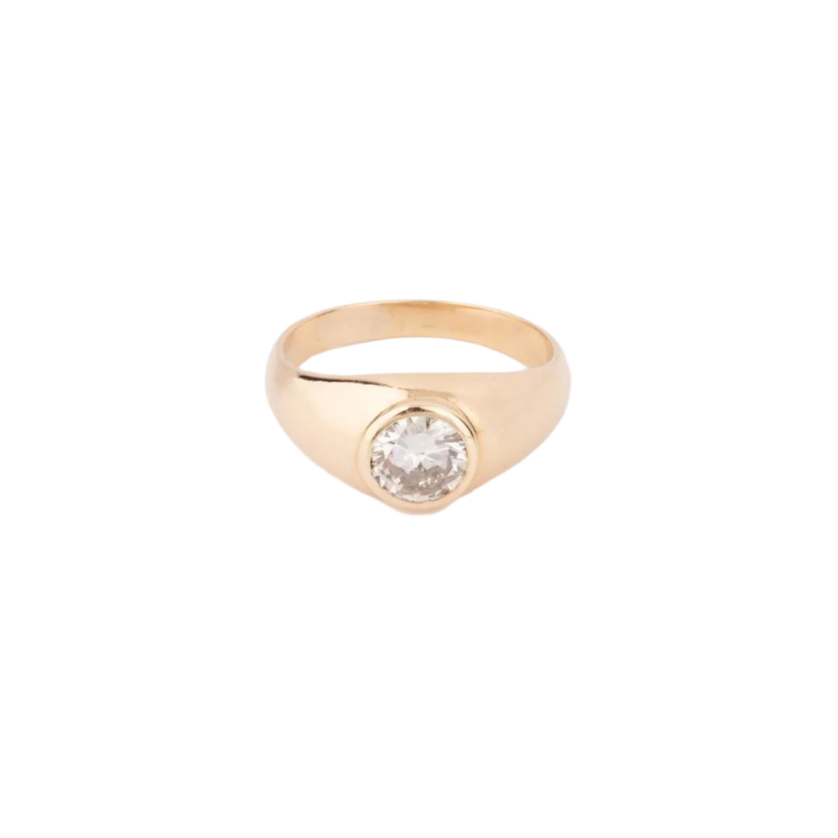 Bague Solitaire en or jaune et diamant – Castafiore
