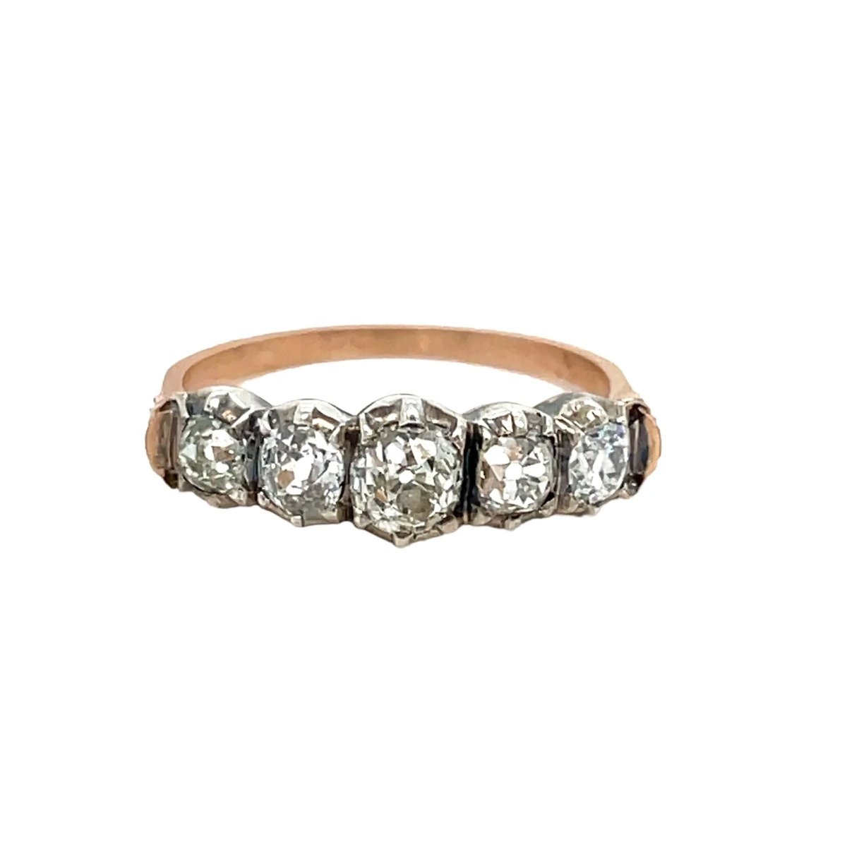 Bague victorienne en or, argent et diamant – Castafiore