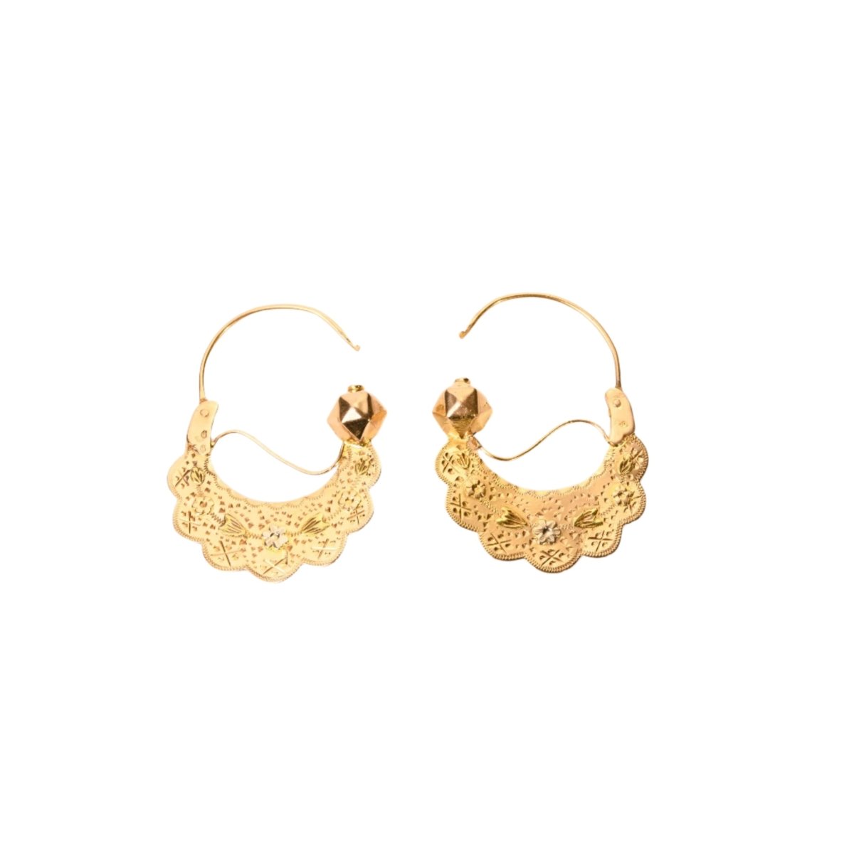 Boucles D'oreilles Créoles Enfant/femme Savoyard - Doré - Clips - Haut. Qualité N°914