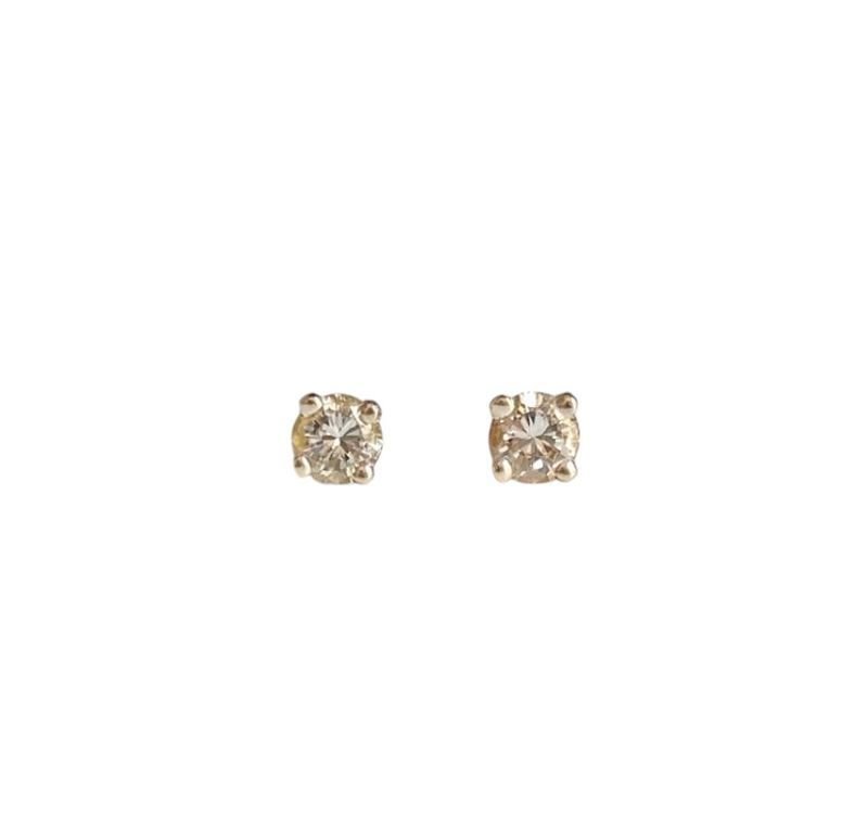 Boucles D'oreilles En Or Blanc 18K Avec Diamants Naturels - Poids Total 1.23g - Neuf Avec étiquettes