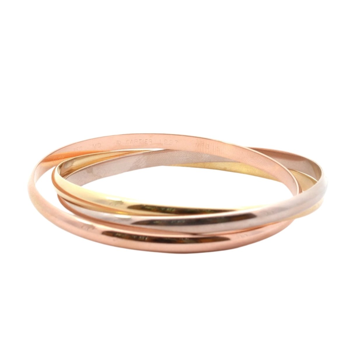 CARTIER “Trinity” jonc bracelet in three golds – Castafiore