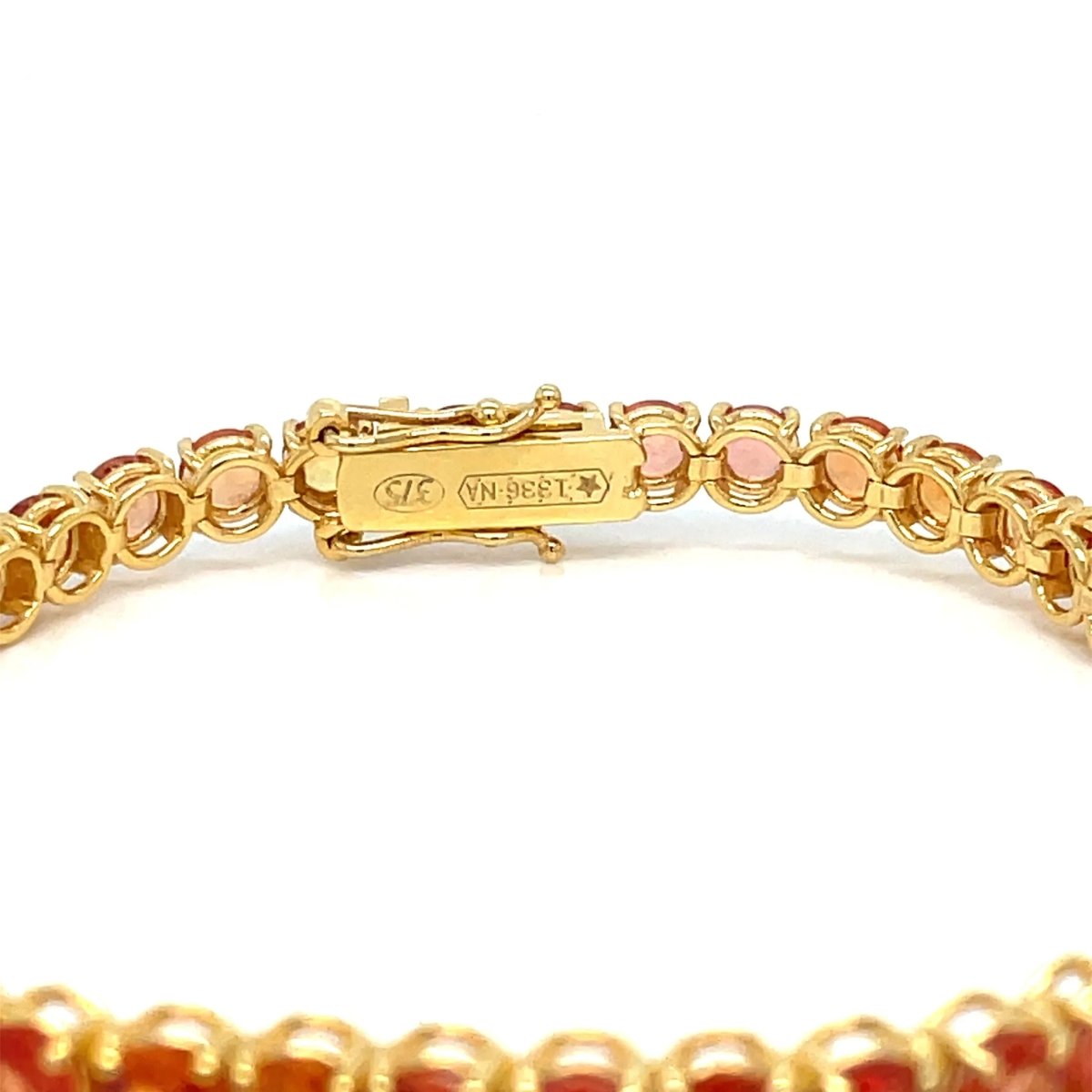 Bracelet Ligne en or jaune et saphirs jaunes - Castafiore
