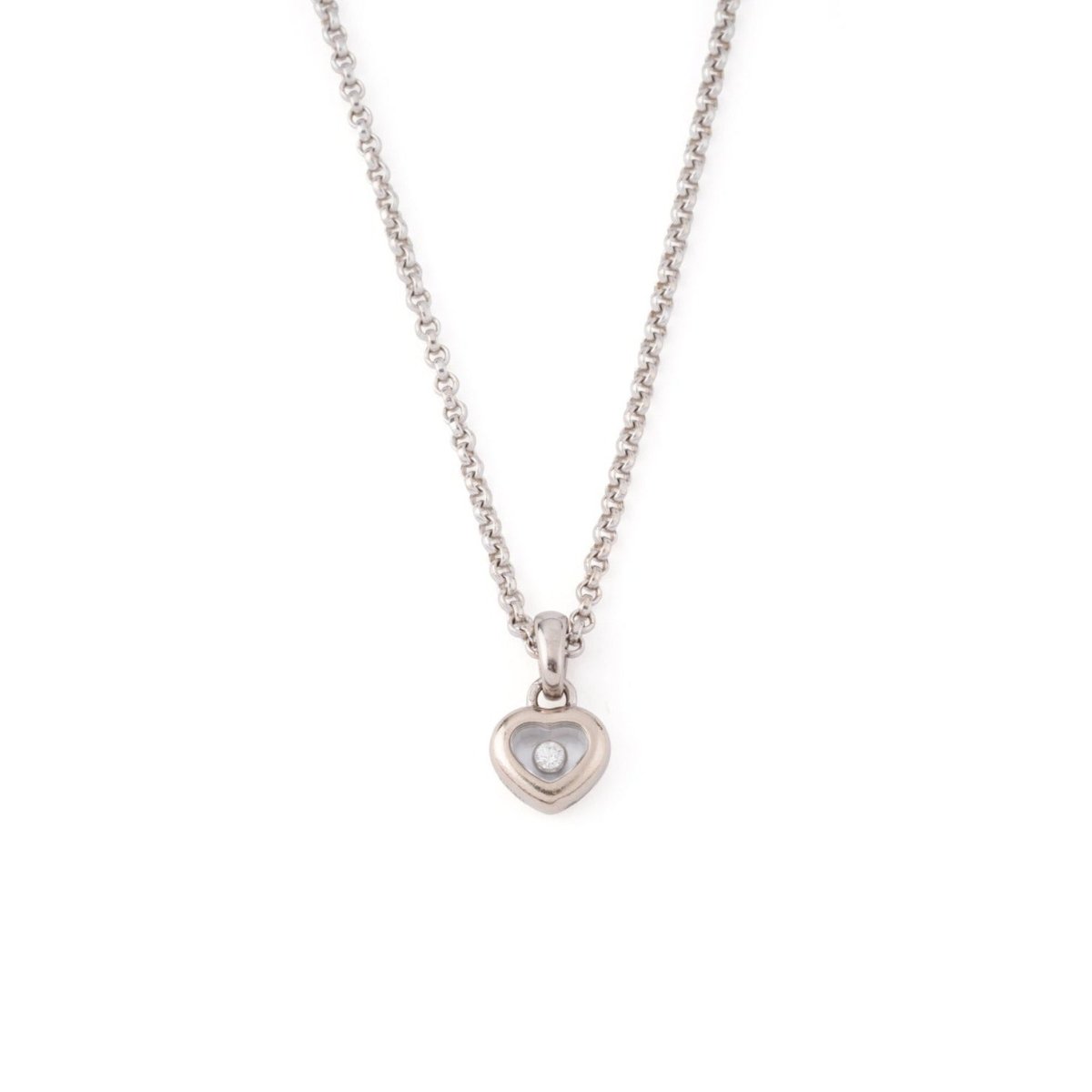 CHOPARD “Happy Diamonds” pendant necklace in white gold and