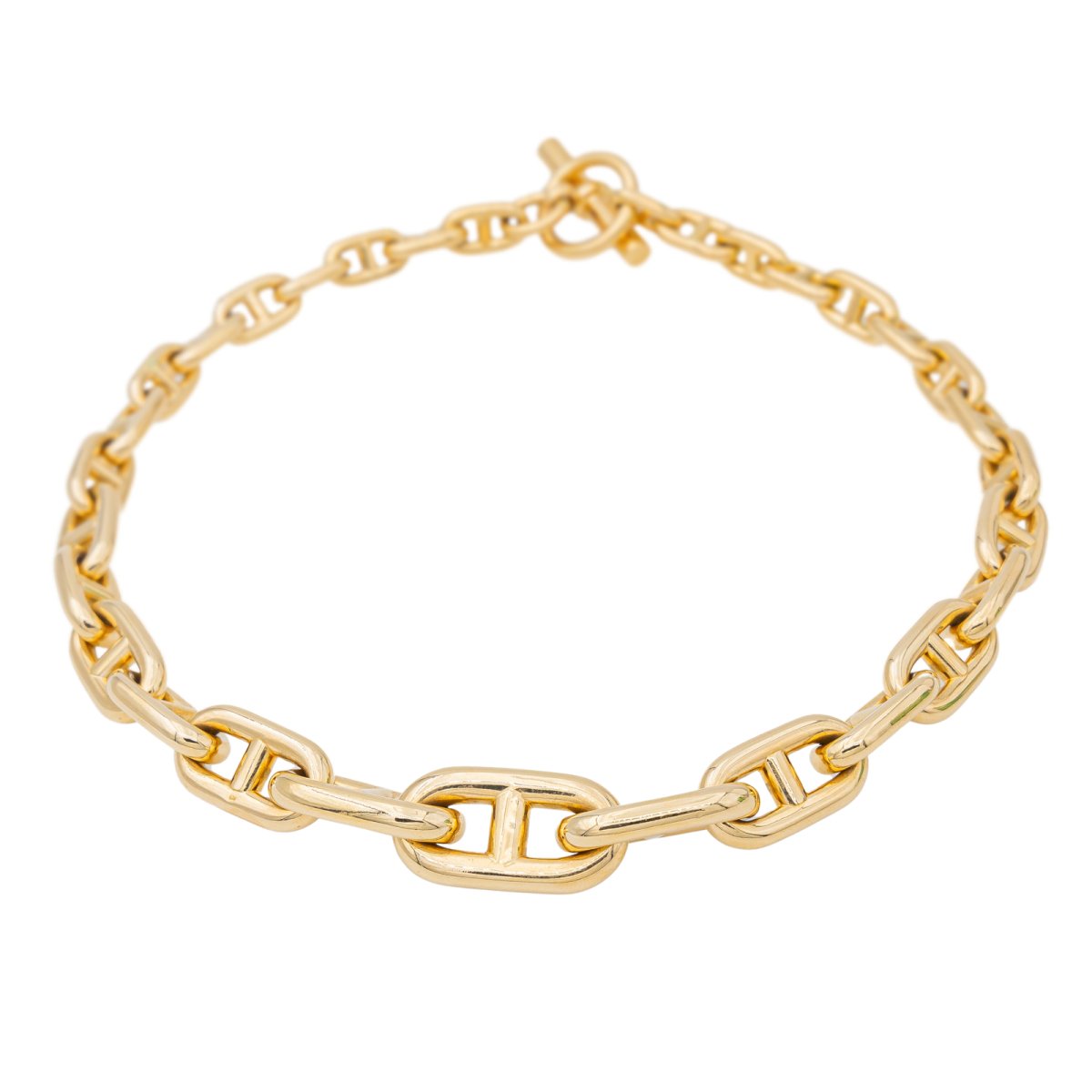 Collier Maille HERMÈS Chaîne d'ancre en or jaune