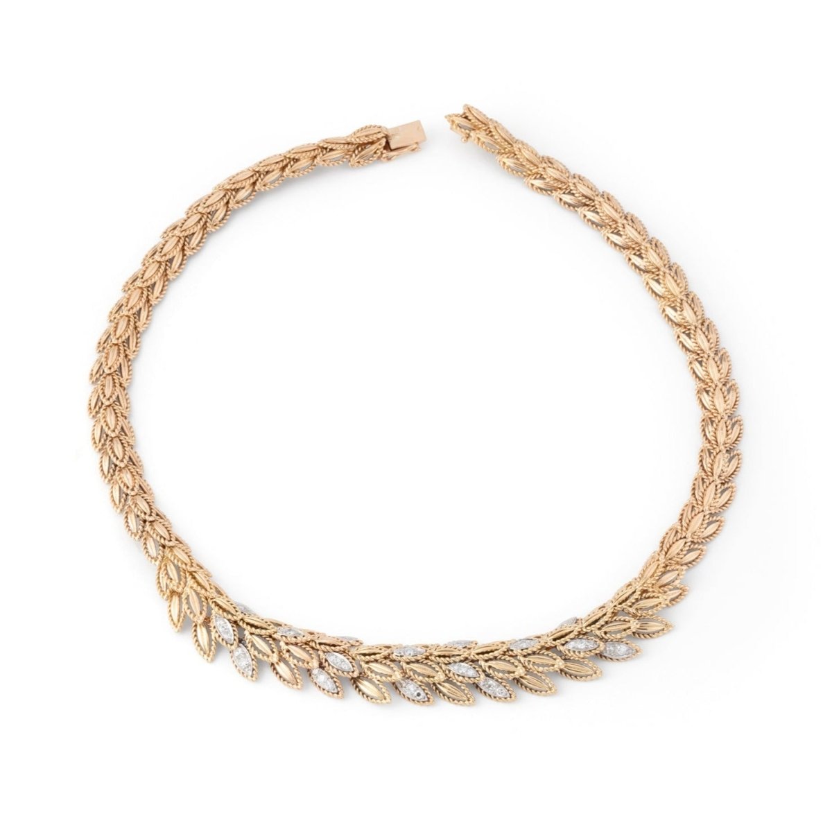 LIV” necklace in yellow gold and diamond – Castafiore