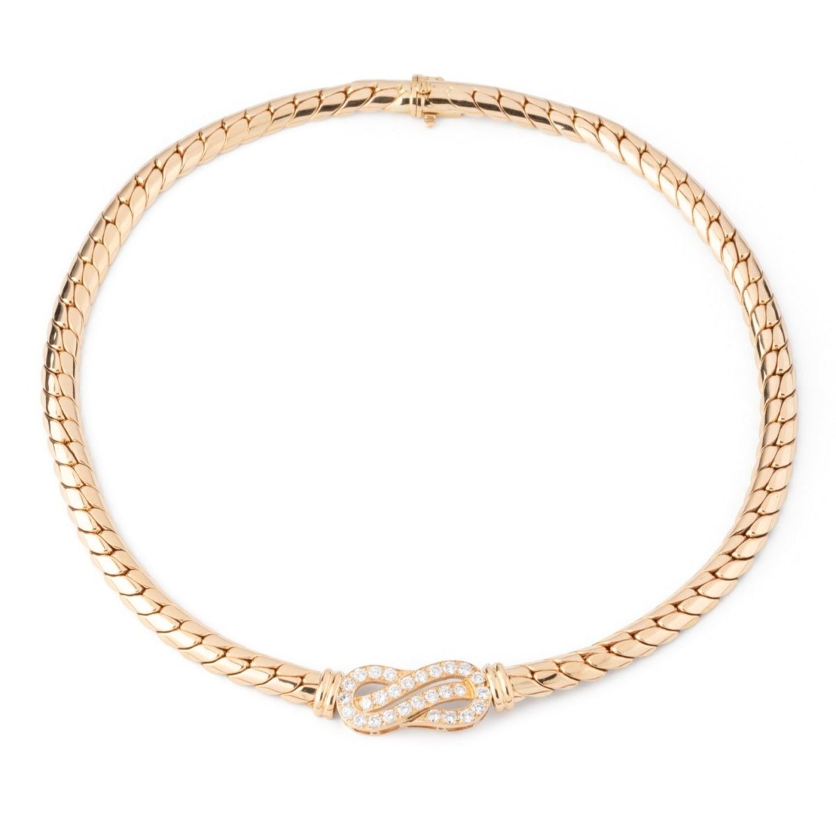 Maille VAN CLEEF & ARPELS necklace in yellow gold and diamonds
