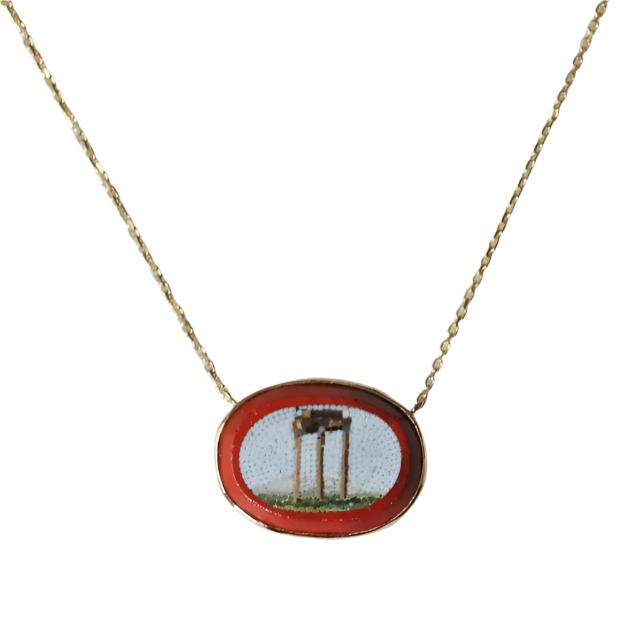 Pendentif Et Bague Anciens En Micro-mosaïque – Bijou Vintage Français Fait Main