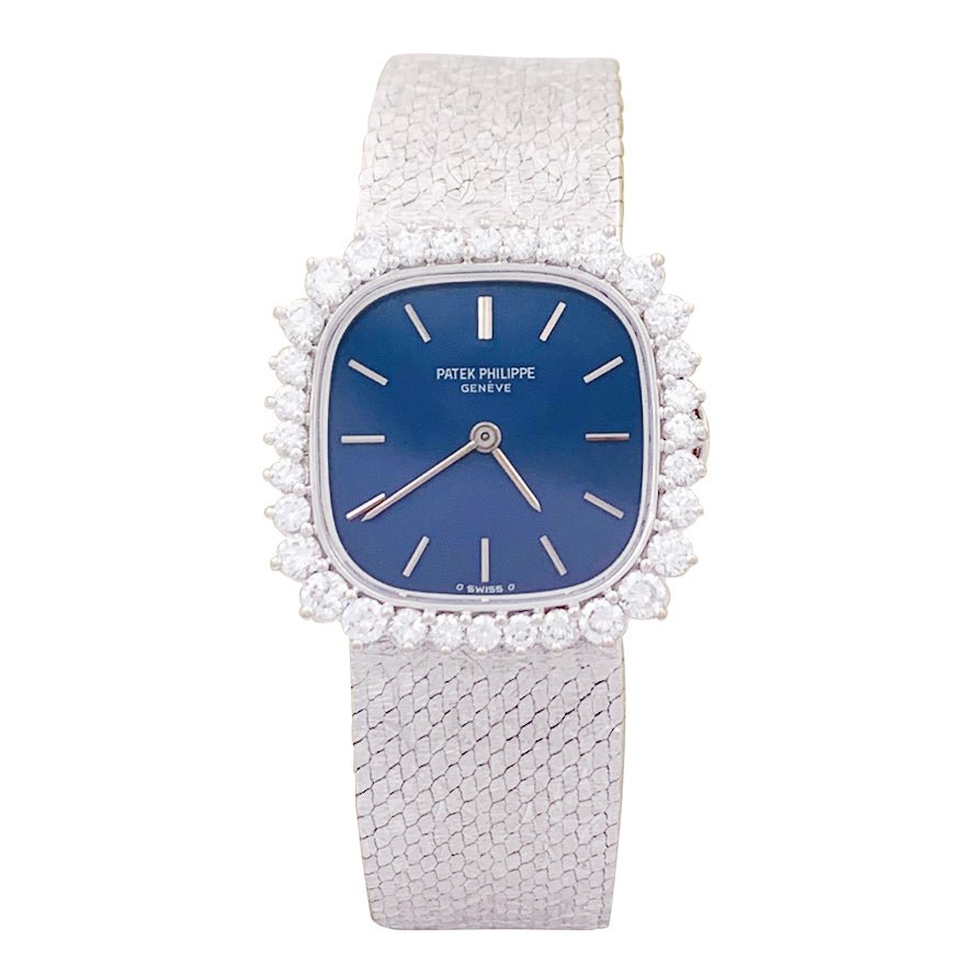 Montre PATEK PHILIPPE en or blanc, diamants – Castafiore