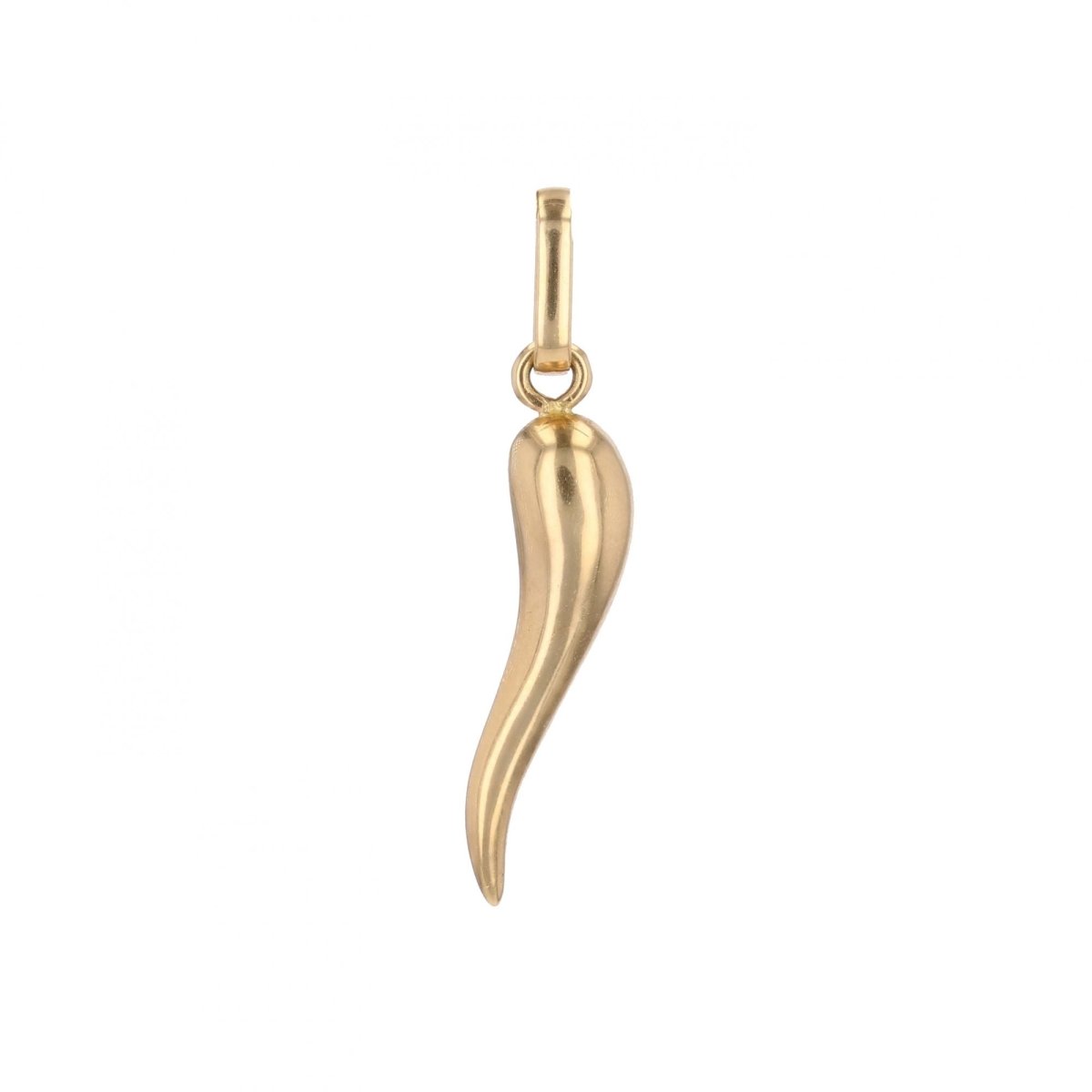 Pendentif Corne Italien En Or 18k - Jaune, Symbole Chance, Occasion