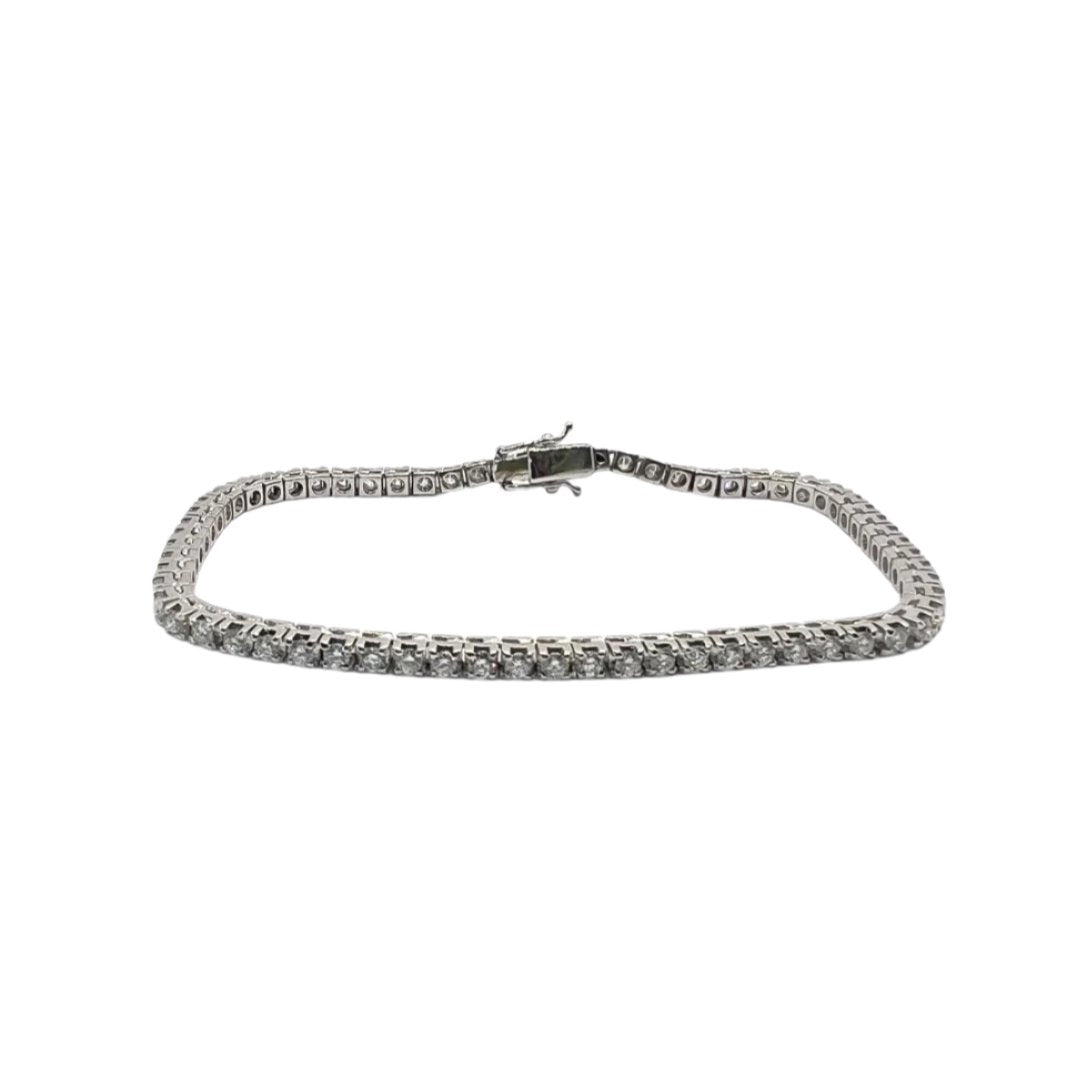 Bracelet Ligne Tennis en or blanc et diamants – Castafiore