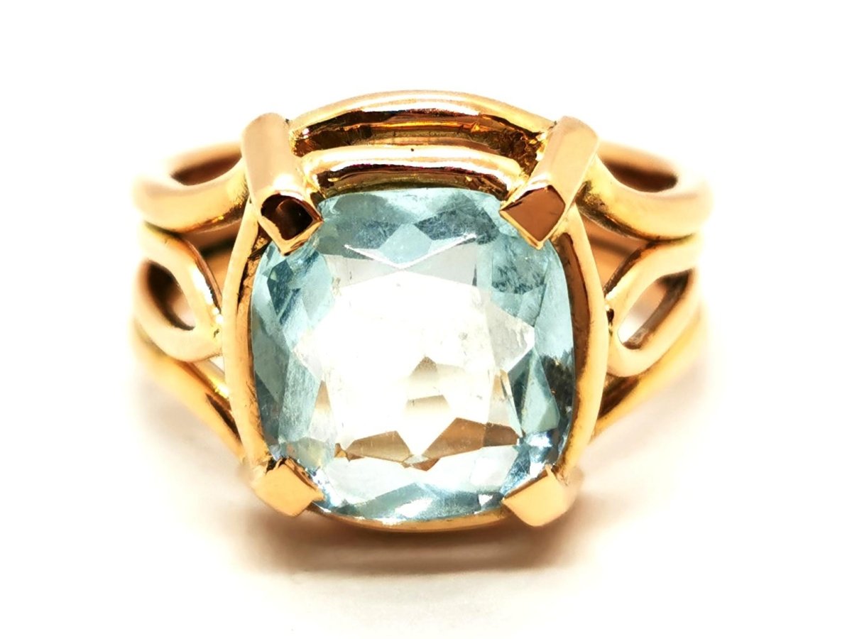 Ring Yellow gold Aquamarine – Castafiore