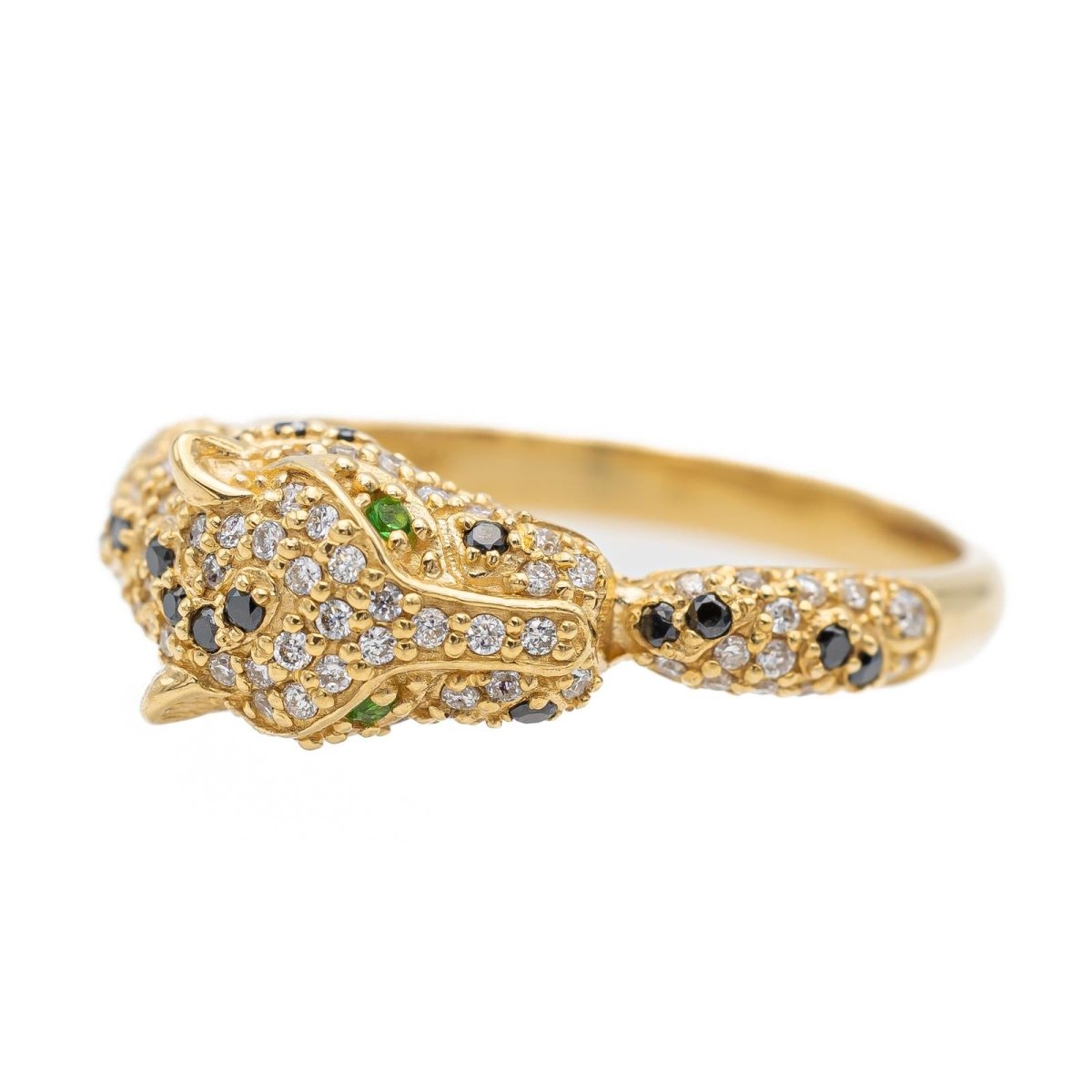 Panthère ring in yellow gold and diamond – Castafiore
