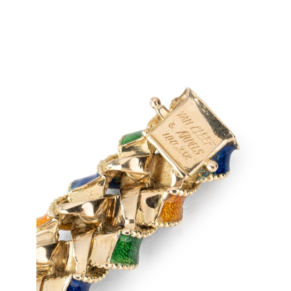 Bracelet VAN CLEEF & ARPELS en or jaune et émail - Castafiore