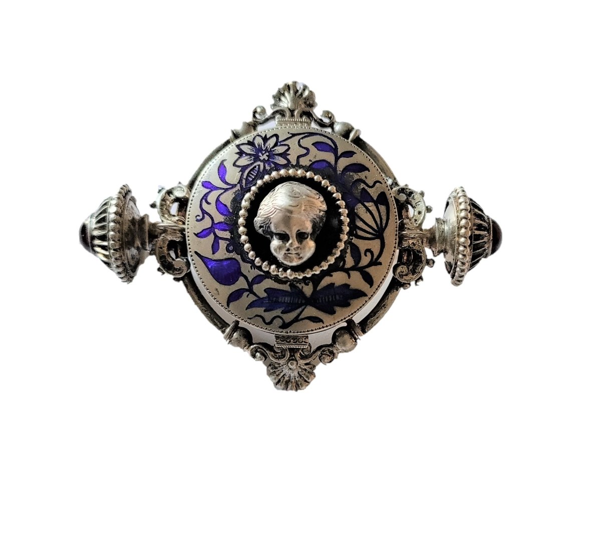 Broche Camée En Argent Vintage - Bijou Ancien à Motif En Relief - Occasion