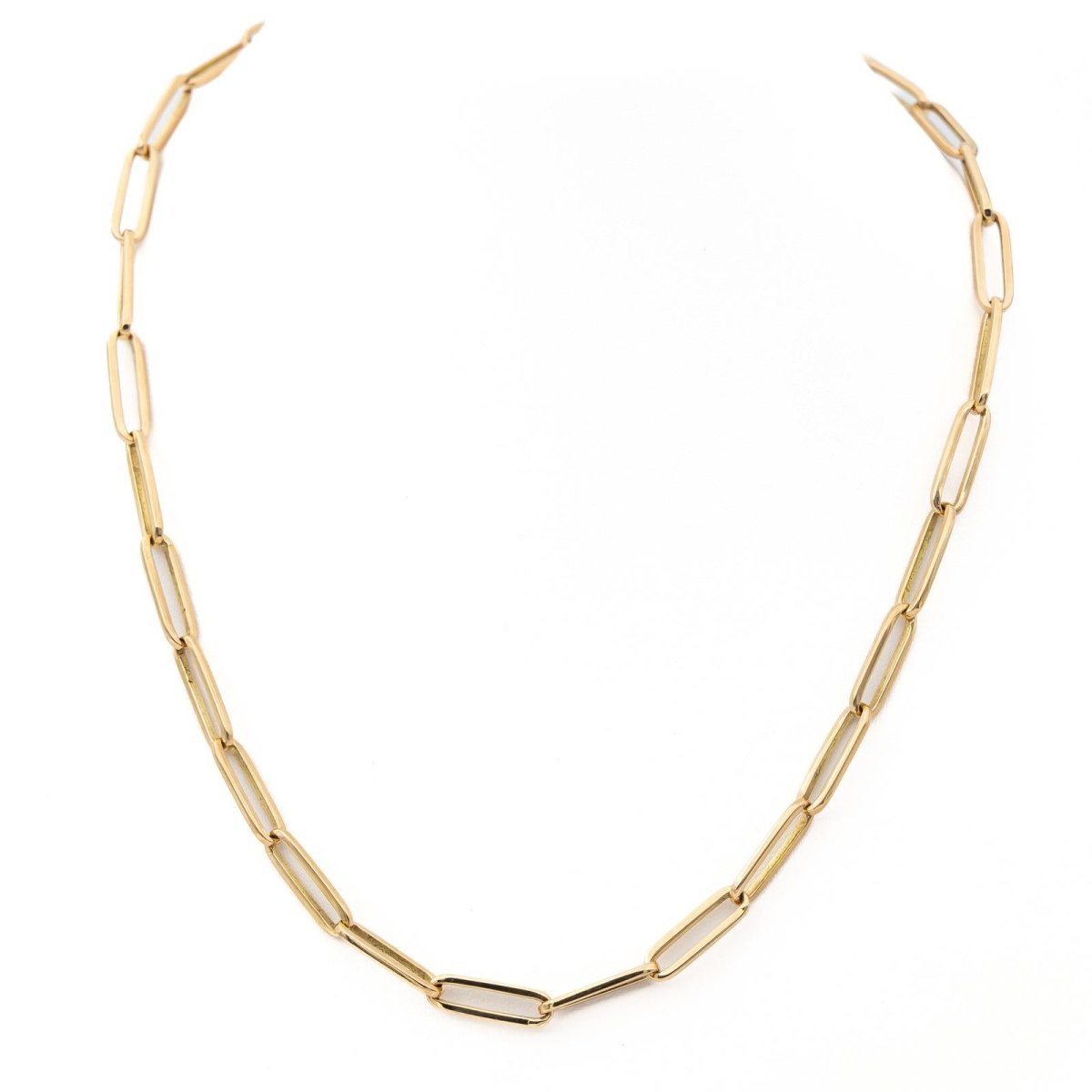 Horse mesh chain necklace in yellow gold – Castafiore