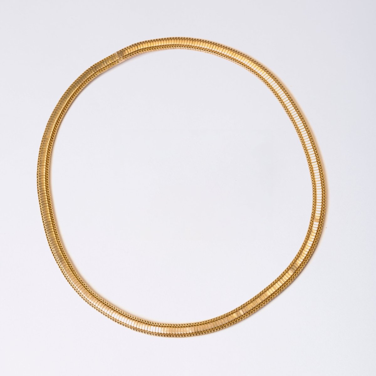 Or Jaune Collier Maille Plate Or Chaine Or Plate Chaine En Or