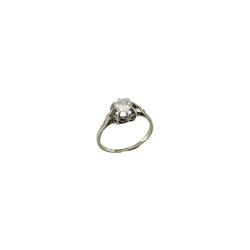 Bague Solitaire en or blanc et diamants