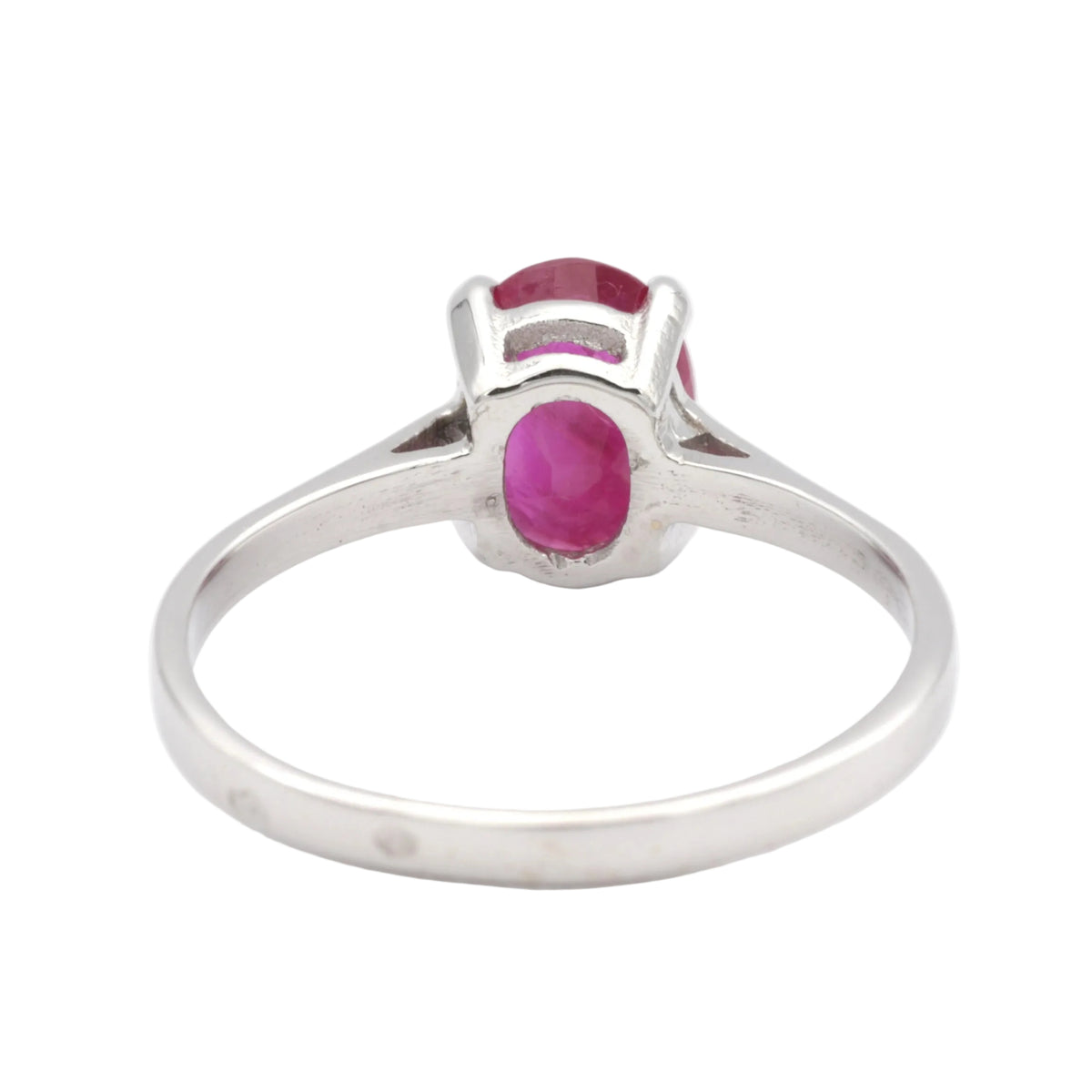 Bague Solitaire en or blanc et rubis