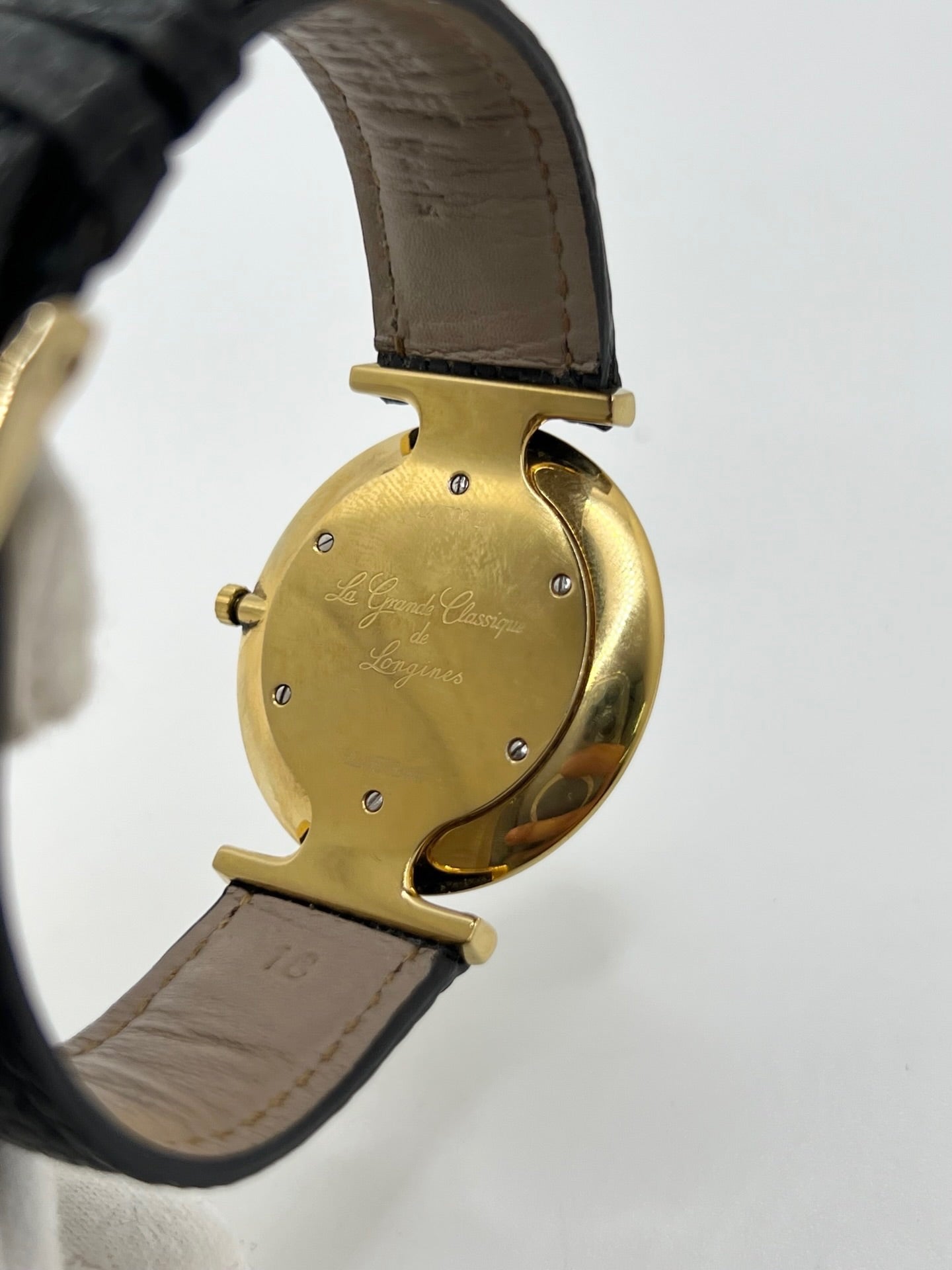 Montre LONGINES "La Grande Classique" plaqué or, acier et cuir