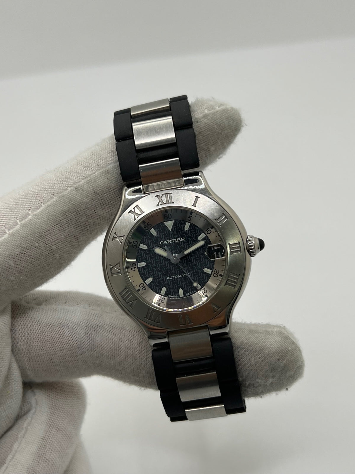 Montre CARTIER 21 Must de Cartier en acier et caoutchouc