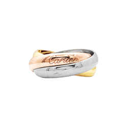 Bague Cartier, modèle "Trinity", trois tons d'or.