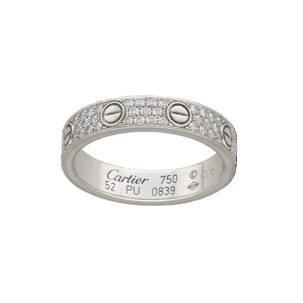 Bague Alliance CARTIER "Love" en or blanc et diamants