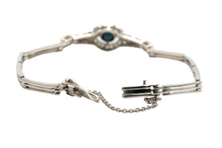 Bracelet en or blanc, saphir et diamants