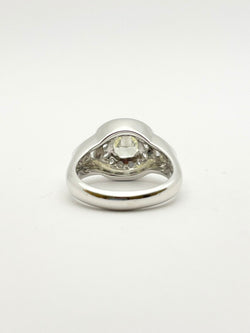 Bague Chevalière en or blanc et diamants