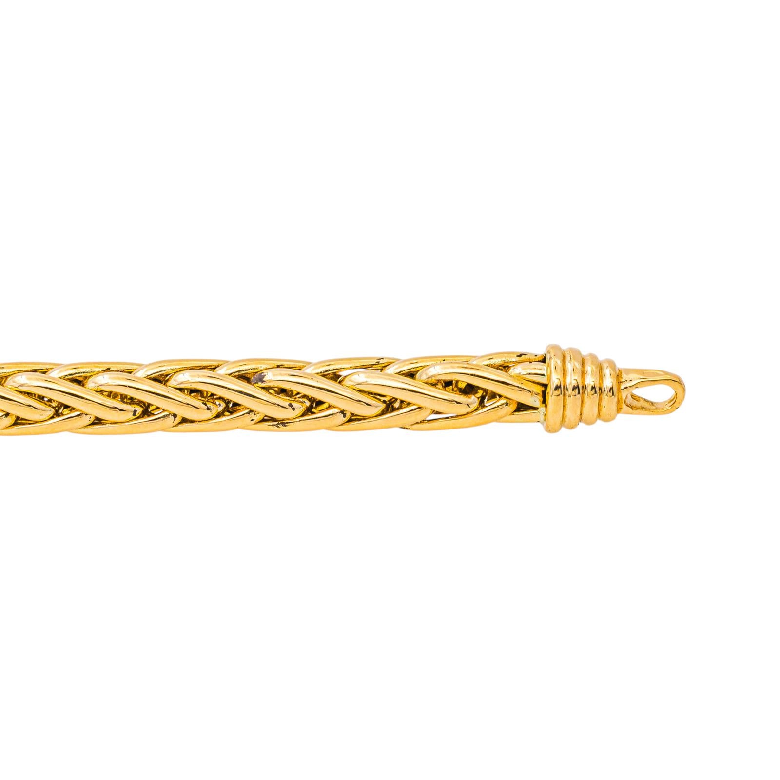 Bracelet Maille palmier Or jaune