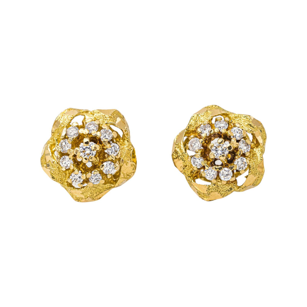 Boucles d'oreilles Or jaune Diamant