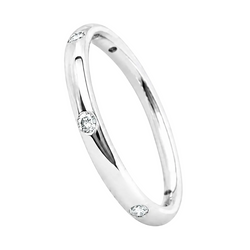 Bague Alliance POMELLATO "Lucciole" en or blanc et diamant