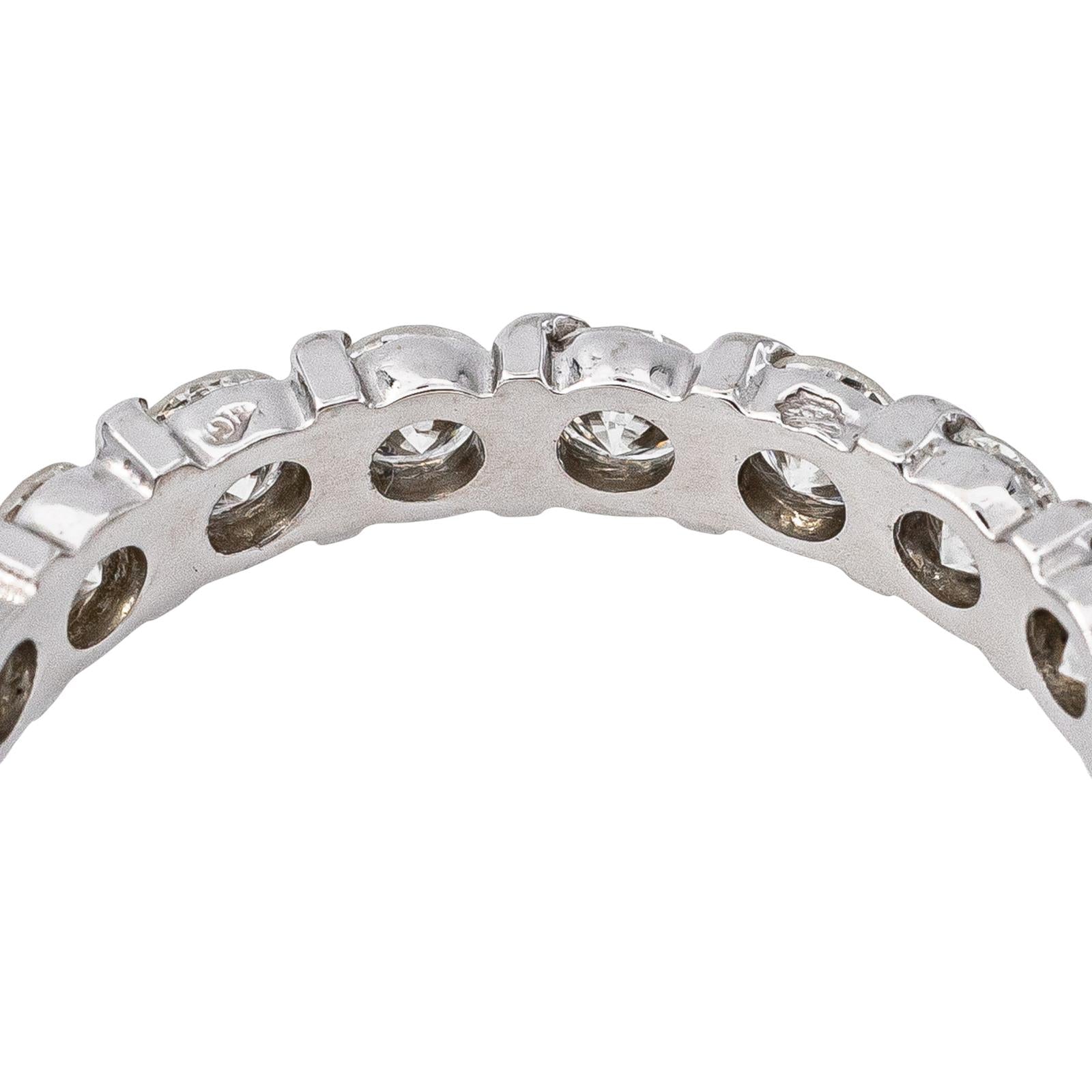 Bague Alliance américaine Or blanc Diamant