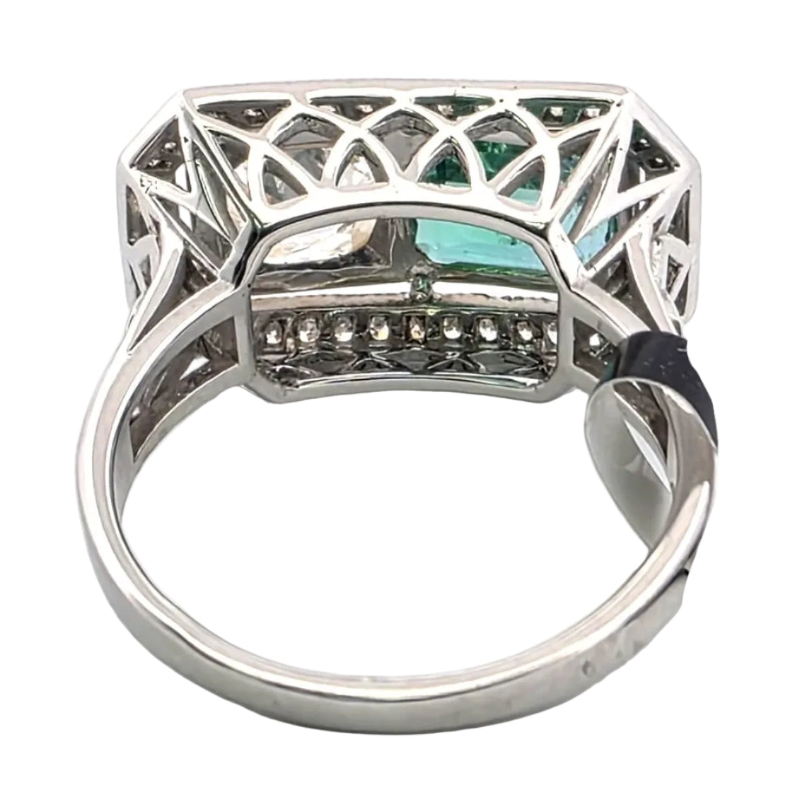 Bague Toi & Moi en or blanc, or jaune, émeraude et diamants
