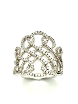 MESSIKA. Collection "Promess", bague en or blanc 18K et diamants