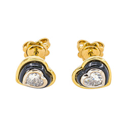 Boucles d'oreilles Puces Or jaune Diamant