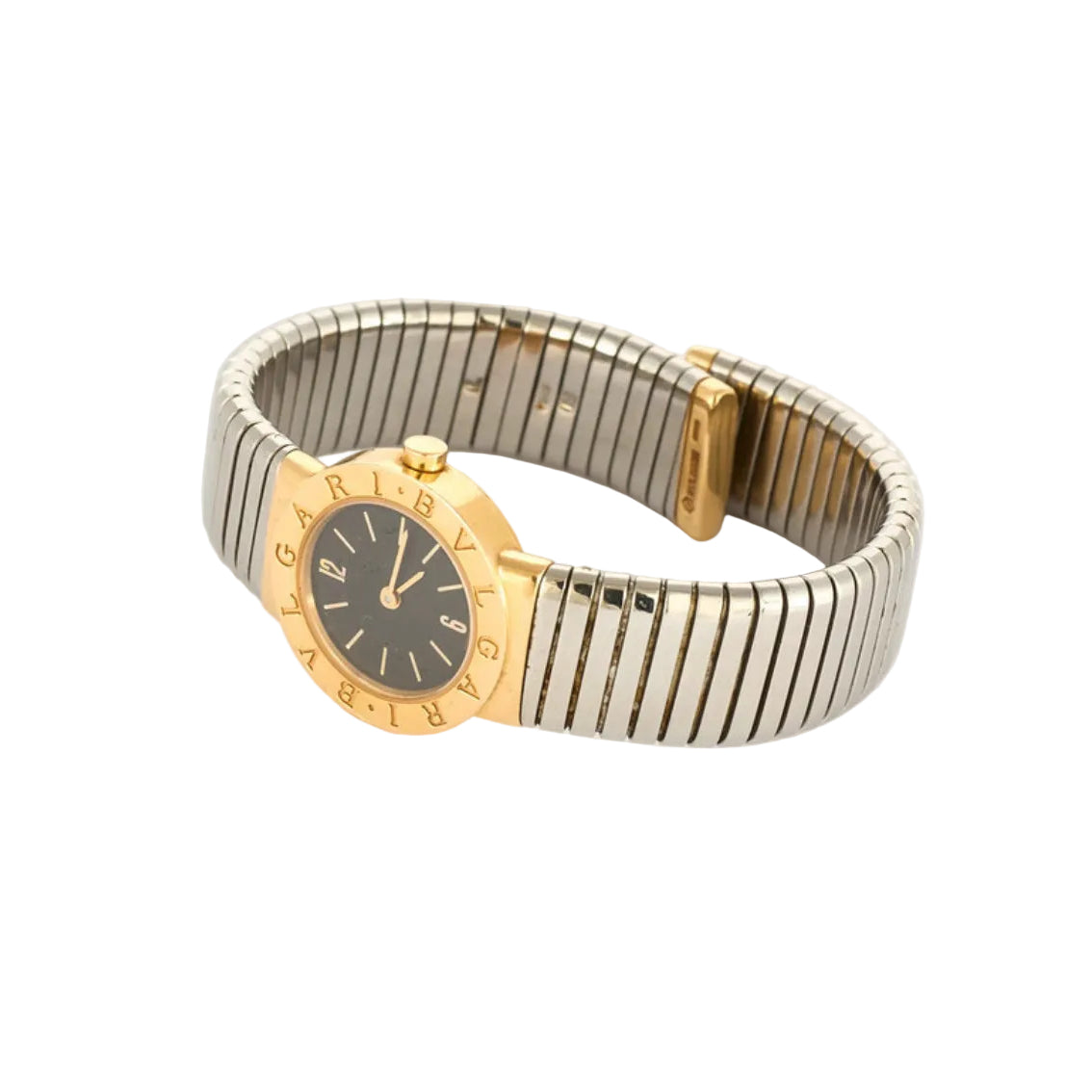 Montre BULGARI "Tubogas" en or jaune, acier et quartz