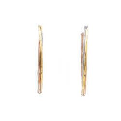 Boucles d'oreilles Cartier, "Trinity", trois ors. Grand modèle.