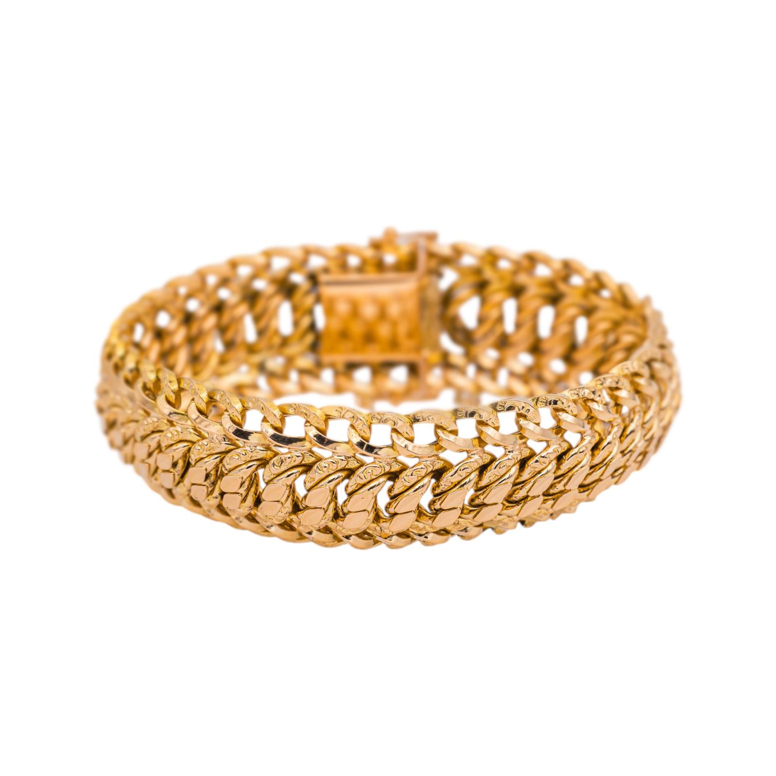 Bracelet Maille américaine Or rose