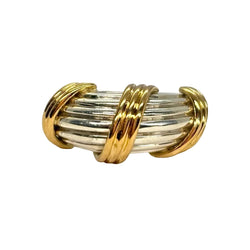 Bague Jonc HERMÈS en or jaune et argent