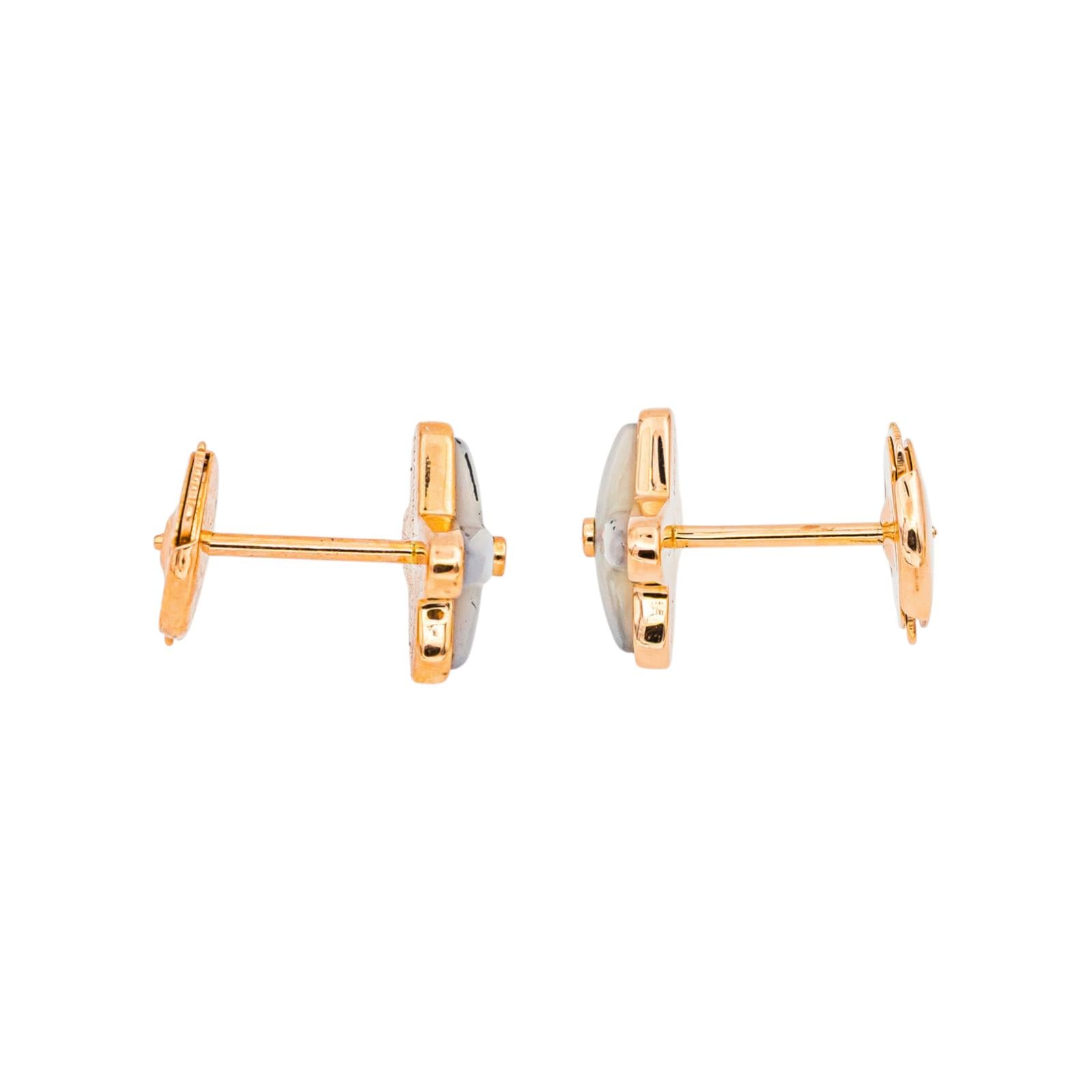 Chaumet Boucles d'oreilles Jeux de liens Or rose Diamant