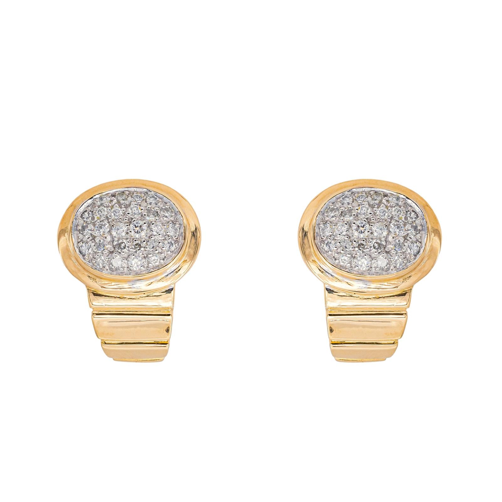 Boucles d'oreilles Or jaune Diamant