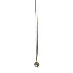 Collier Pendentif CARTIER "Amulette" en or blanc, nacre et diamant