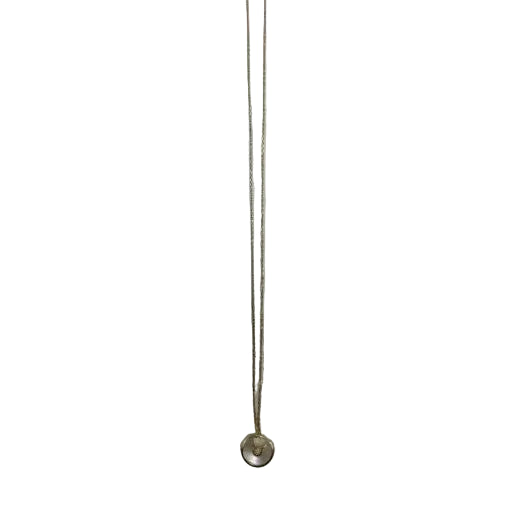 Collier Pendentif CARTIER "Amulette" en or blanc, nacre et diamant